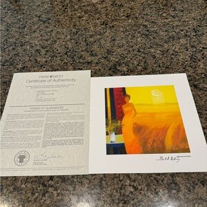 Emile Bellet Lithograph Dans La Maturite Des Bles L10 H10